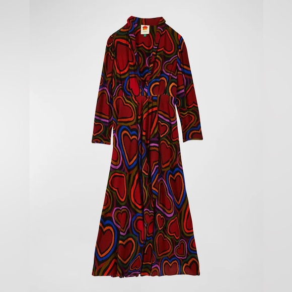 Farm Rio Rainbow Wild Hearts Maxi Dress - Picture 2 of 7